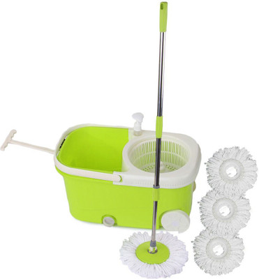

Blyssware Green CleanSweep with Wheels and 3 Extra Refill Mop Set
