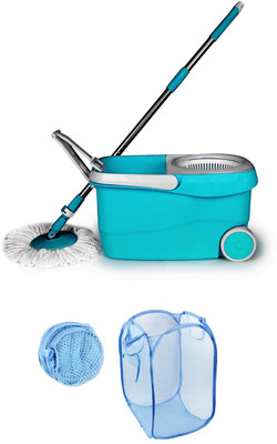 

Wonder Spin Mop with 2 pc Laundry Bag in Assorted Color Mop Set