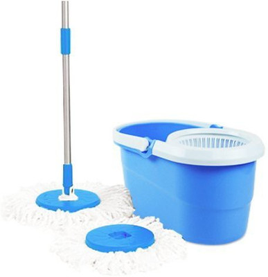 

ecstasy Spin Mop & Bucket Magic 360 Degree Cleaning with 2 Mirofiber Refills Mop Set