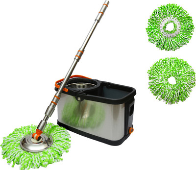 

Wonder Spin Mop Stainless Steel Bucket Mop Set