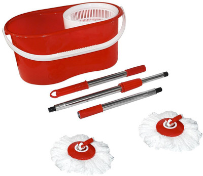 

VR Unbreakble Royal Spin Mop with Long Handle, 2 Microfiber Mop Set