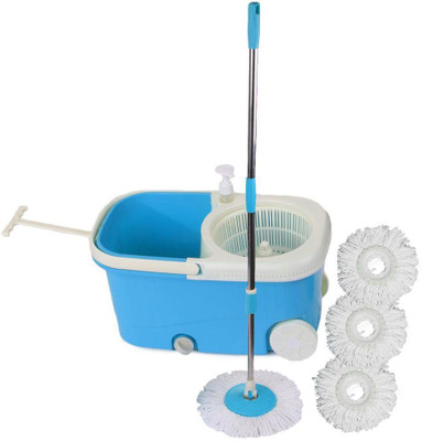

Blyssware Blue CleanSweep with Wheels and 3 Extra Refills Mop Set