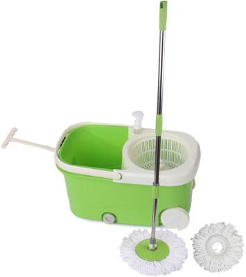 

Blyssware Green CleanSweep with Wheels and 1 Extra Refill Mop Set