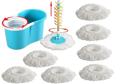

Everything Imported EasyLife Magic Twin Bucket Super Spin with 8 Mopheads Mop Set