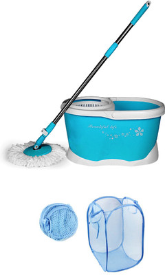 

Wonder Spin Mop with 2 pc Laundry Bag in Assorted Color Mop Set
