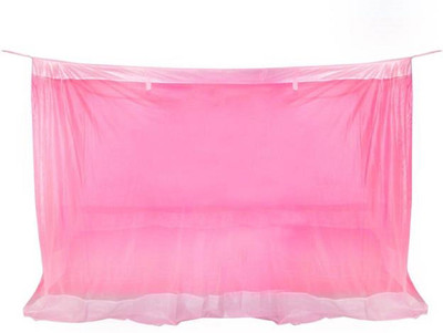 Purabi Nylon Adults Double Bed Mosquito Net(Pink)