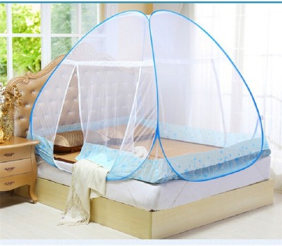 

crobat Polyester Infants Double Bed Foldable Auto Adjustable Mosquito Net(White, Blue)