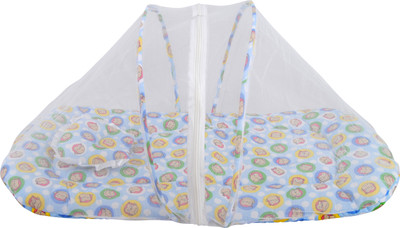 

Baby Grow Cotton Infants Bedding Set With Center Zip Monkey Print Mosquito Net(Blue)