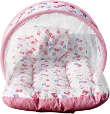 

Veena Fabs Cotton Infants CARTOON PRINT BABY BED Mosquito Net(Pink)