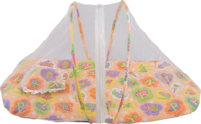 

Baby Grow Cotton Infants Bedding Set With Center Zip ABC Print Mosquito Net(Orange)