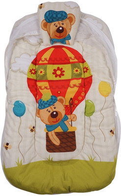 

Little Innocent Nylon Infants Cartoon Printed Baby Bedding With Mosquito Net(Multicolor)