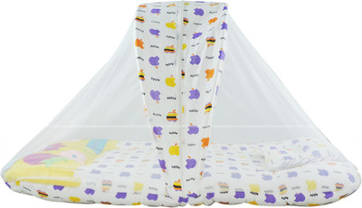 

Ole Baby Nylon Infants Embroidery Jumbo Reversible 2 In 1 Apple Print Mosquito Net(Multicolor)