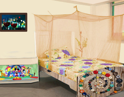 

Aarushi Nylon Adults Double Bed Mosquito Net(Orange)