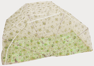 

Elegant Fabrication Polyester Infants 3*6 Feet Printed Polyester Single Bed Mosquito Net(Yellow)