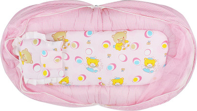 Ole Baby Nylon Infants Jumbo Reversible 2 In 1 Teddy Play Mosquito Net(Multicolor)