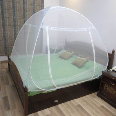 Healthgenie Polyester Adults Double Bed Mosquito Net(White)
