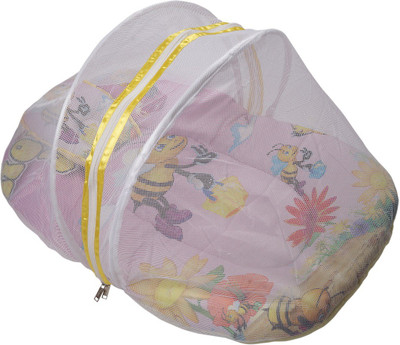 

Little Innocent Nylon Infants Honey Bee Printed Baby Mosquito Net(Multicolor)
