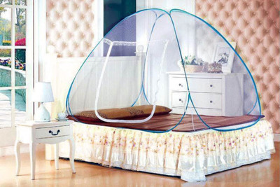 

crobat Polyester Infants Xtreme double bed Mosquito Net(White, Blue)