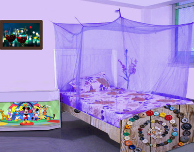 

Aarushi Nylon Adults Double Bed Mosquito Net(Violet)