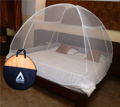 

Antiliy Polyester Adults Double-Bed (WHITE) Mosquito Net(White)