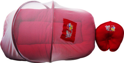 

Xchildhood Nylon Infants Net Baby Bed Mosquito Net(Red)