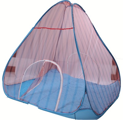 RIDDHI Polyester Adults Washable Riddhi Red 35 miter tent Mosquito Net(Red, Tent)