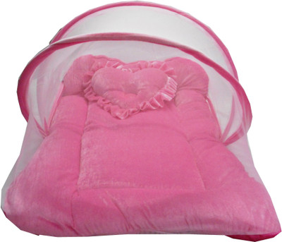 

SilverStone HDPE - High Density Poly Ethylene Kids PINK VELVET BED SET Mosquito Net(Pink)