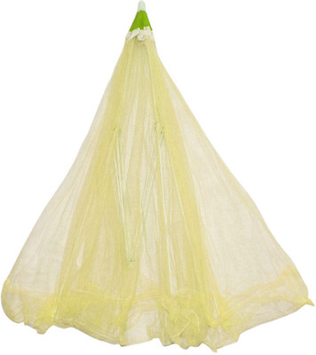 Golddust Nylon Kids Cribs Mosquito Net(Yellow)