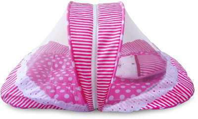 

Chhote Janab Nylon Infants BABY COTTON PADDED Mosquito Net(Pink)