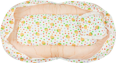 

Ole Baby Nylon Infants Jumbo Reversible 2 In 1 Cute Strawberry Print Mosquito Net(Multicolor)