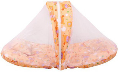 

Baby Basics Cotton Infants Net Gadi Mosquito Net(Orange)