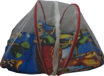 

Muren Nylon Infants Baby Bedding Set with Mosquito Net - Motu Patlu Mosquito Net(Multicolor)