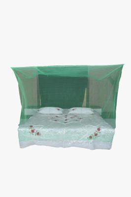 RIDDHI Nylon Adults Washable 50 mtr square sailam green (3x6) green mosquito net Mosquito Net(Green, Bed Box)