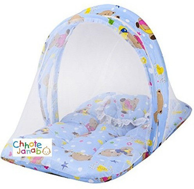 

Chhote Janab Nylon Infants BABY COTTON PADDED Mosquito Net(Blue)