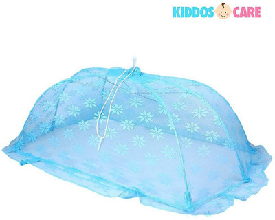 

KiddosCare Polyester Infants Floral Design Blue Large) Mosquito Net(Blue)