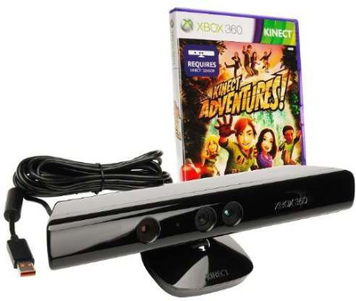 Microsoft New Xbox 360 Kinect + Adventures Bulk Motion Controller(Black, For Xbox) available at flipkart for Rs.2649