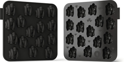 25% OFF on SiliconeZone Silicone Zone - Gorilla Chocolates Silicone Bakeware Mould - Dark Grey 16 - Cup Mould Tray(Pack of 1)