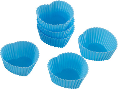 

Silico Heart Shape Silicone Bakeware Cupcakes Muffin Mold 6 - Cup Mould(Pack of 1)