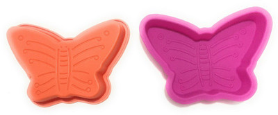 

PEHER Multicolor Set of 2, Butterfly, Silicon - Cup Cake/Bread Mould(Pack of 2)