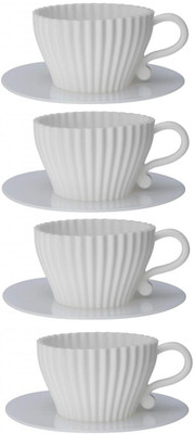 

Molyf Tea Shape Cake Bake And Serve 1 - Cup Mould(Pack of 4)