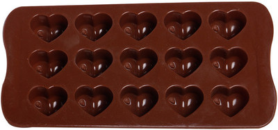 

GSL Brown Hearts Silicone Chocolate 15 - Cup Mould(Pack of 1)