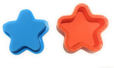 

PEHER Multicolor Set of 2, Star, Silicon - Cup Cake/Bread Mould(Pack of 2)