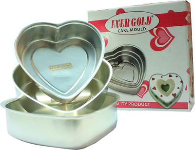 Evergold Heart Shape Cake Mould 3 - Cup Mould(Pack of 3) Evergold Heart Shape Cake Mould 3 - Cup Mould(Pack of 3)