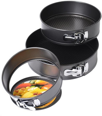 

TAG3 Round Spring Form Cake Mold Pan Nonstick Tin Carbon Steel 3 Pieces Set - Cup Mould(Pack of 3)