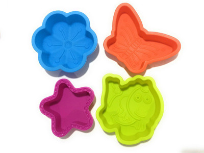 

PEHER Multicolor Set of 4 Silicon - Cup Cake/Bread Mould(Pack of 4)