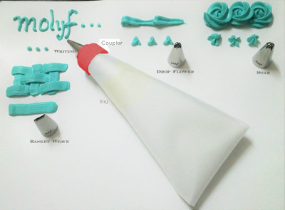 

molyf 4 nozzles - Cup Fondant Decoration Mould(Pack of 6)