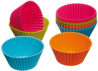 

Agromech silicone 12 - Cup Cupcake/Muffin Mould(Pack of 12)