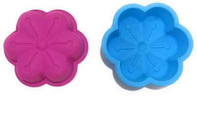 

PEHER Multicolor Set of 2, Flower, Silicon - Cup Cake/Bread Mould(Pack of 2)