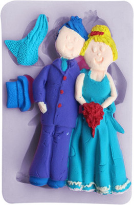 

Molyf Bride Groom Fondant 3 - Cup Fondant Decoration Mould(Pack of 1)