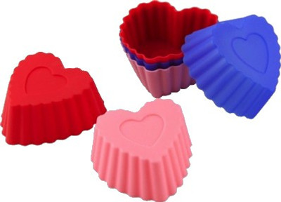 

E'Shop Heart Shape 6 - Cup Cupcake/Muffin Mould(Pack of 6)